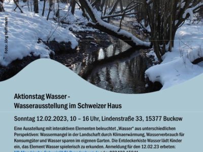 Aktionstag am So. 12.02.: Wasserausstellung im Schweizer Haus am So. 12.02.
