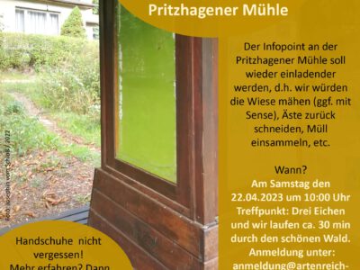 Ehrenamtseinsatz am 22.04.2023. zum Bereinigung des Infopoints